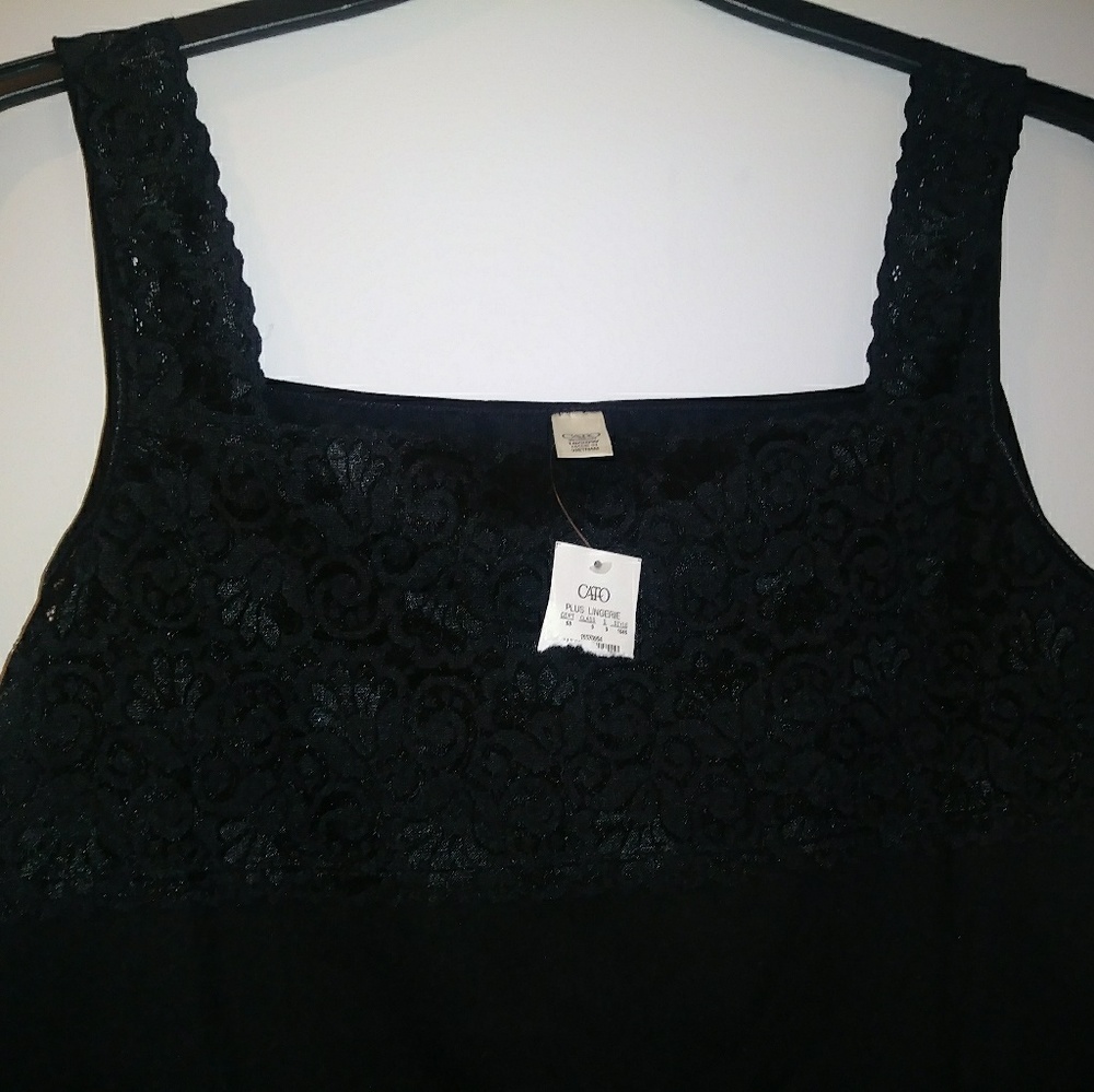 Cato Black Lace Tank 18-20W